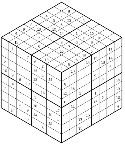 Sudoku 3D 8X8X8