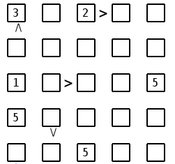 Futoshiki 5x5 n 20