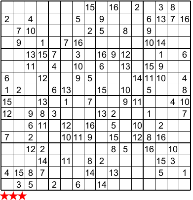sudoku 16x16 da